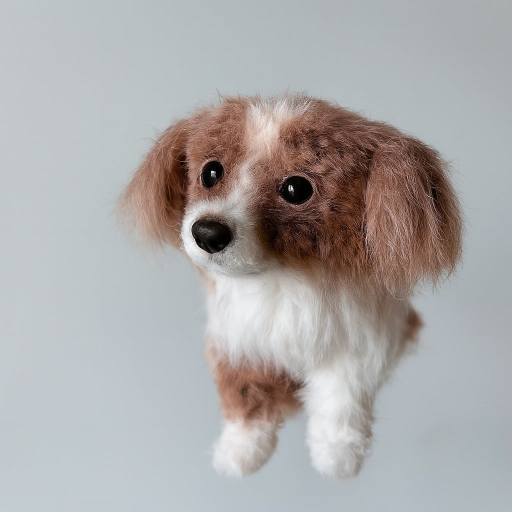 Custom Realistic Pet Clone – Handcrafted 3D Twist-Wool Sculpture (20cm/8inch Nose-to-Butt)