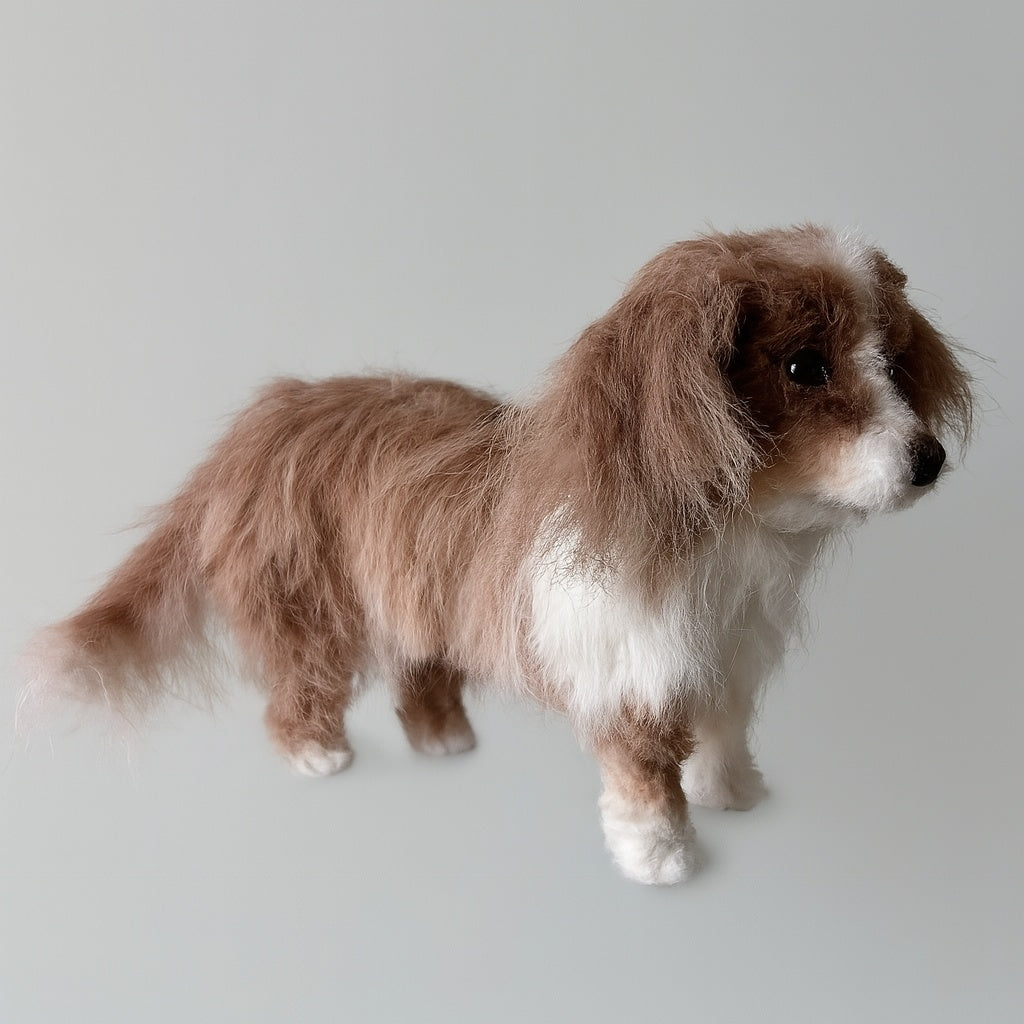 Custom Realistic Pet Clone – Handcrafted 3D Twist-Wool Sculpture (20cm/8inch Nose-to-Butt)
